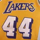 Los Angeles Lakers  Yellow #44 WEST 1:1 Quality NBA  Season Jerseys 1971-1972