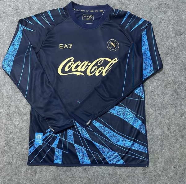 Napoli Long Sleeve Pre-race uniform Special Edition  Fans 1:1 Quality Soccer Jersey   25-26