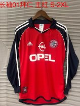Retro Bayern Munich long Home 1:1 Quality Soccer Jersey  2000-2001