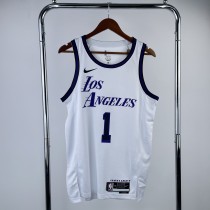Los Angeles Lakers City Edition White #1 RUSSELL 1:1 Quality NBA Season Jerseys  2023
