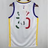 Warriors CURRY #30 White NBA Jerseys 24-25