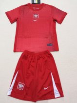 Poland away kids  1:1 Quality Soccer Jersey  24-25