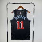 Retro Chicago Bulls  City Edition Black #11 DEROZAN  1:1 Quality NBA  Season Jerseys 2019