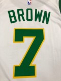 Retro Boston Celtics White #7 BROWN  1:1 Quality NBA Jerseys  2019