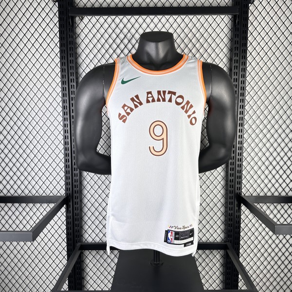 San Antonio Spurs City Edition White #9 PARKER 1:1 Quality NBA  Season Jerseys 2024