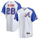 MLB atlanta braves city white baseball  Jerseys  2025