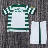 Retro Sporting Lisbon Home Kids  1:1 Quality Soccer Jersey  2003-2004