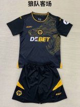 Wolves away Kids 1:1 Quality Soccer Jersey   24-25