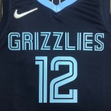 Memphis Grizzlies Dark  Blue #12 MORANT 1:1 Quality NBA Jerseys  75 Year