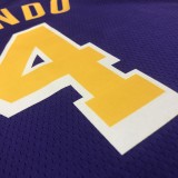 Los Angeles Lakers  75 year Pruple #4 RONDO 1:1 Quality NBA Season Jerseys