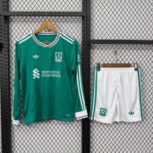 Liverpool Third Away Long  Kids  1:1 Quality Soccer Jersey   25-26