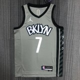 Brooklyn Nets Grey #7 DURANT 1:1 Quality NBA  Season Jerseys 75 Year