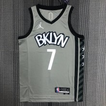 Brooklyn Nets Grey #7 DURANT 1:1 Quality NBA  Season Jerseys 75 Year