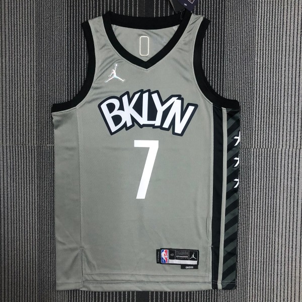 Brooklyn Nets Grey #7 DURANT 1:1 Quality NBA  Season Jerseys 75 Year