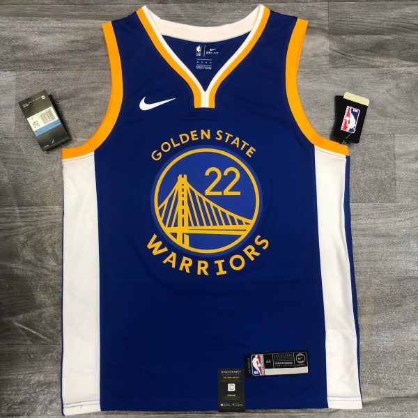Golden State Warriors Blue V-Neck  #22  WIGGINS 1:1 Quality NBA Season Jerseys 2020