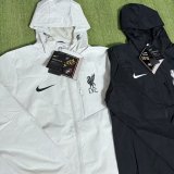 Liverpool Windbreaker  Interchange Jacket Black  White 1:1 Quality Soccer Jersey  25-26