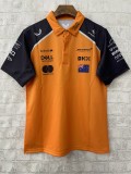 F1 McLaren polo   orange Short Sleeve Racing Suit 2025