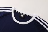 Adidas Clover Long Sleeve T-shirt  Black White Blue Fans 1:1 Quality Soccer Jersey  25-26