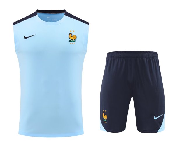 France Training clothing Vest  set  1:1 Quality Soccer Jersey    24-25