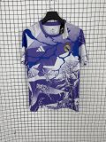 Real Madrid Marvel Avengers Special Edition Purple White  Fans 1:1 Quality Soccer Jersey 25-26