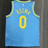 Los Angeles Lakers  Round Neck  MPLS  Blue #0 KUZMA 1:1 Quality NBA Season Jerseys