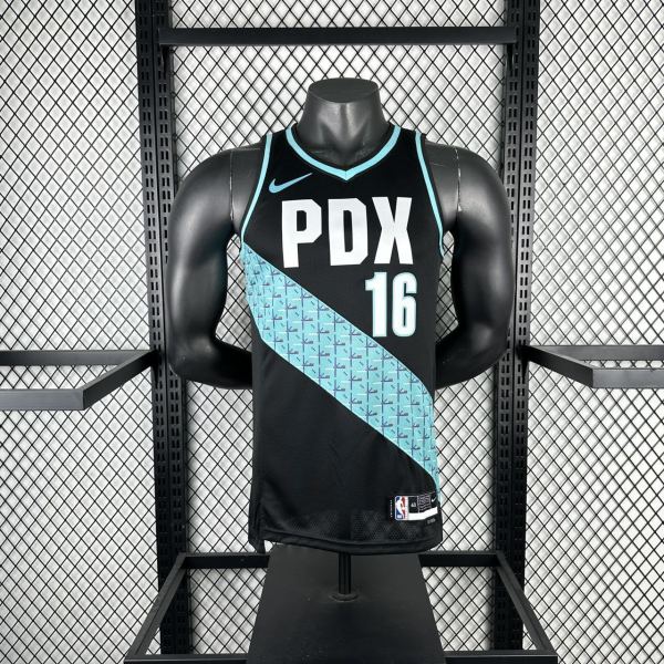 Portland Trail Blazers City Edition Black  #16  YANG NBA Jerseys 2026