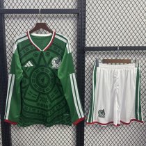 Mexico Home Fans Long Sleeve With Pants Sets 1:1 Quality Soccer Jersey   26-27 (2026)