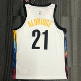 Brooklyn Nets City Edition Graffiti White #21 ALDRIDGE 1:1 Quality NBA  Season Jerseys 2021