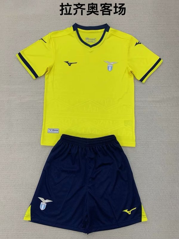 Lazio away kids 1:1 Quality Soccer Jersey   24-25