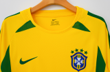 Retro Brazil Home long 1:1 Quality Soccer Jersey  2002