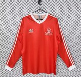 Retro Nottingham Forest Home Long Sleeve  1:1 Quality Soccer Jersey  1977-1980