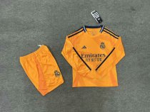 Real Madrid away Long sleeves kids  1:1 Quality Soccer Jersey  24-25
