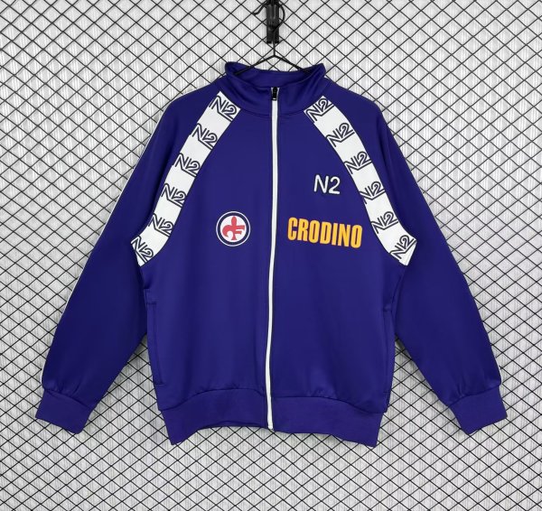 Retro Florence Jacket purple   1:1 Quality Soccer Jersey 1985-1986