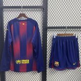 Barcelona  Home Long With Pants Sets fans 1:1 Quality Soccer Jersey 25-26