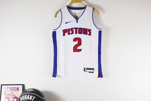 Detroit Pistons Kids  White #2 CUNNINGHAM NBA Jerseys