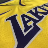 Los Angeles Lakers yellow V-Neck  23 JAMES NBA Jerseys