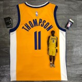 Golden State Warriors  V-neck Yellow JORDAN #11 THOMPSON  1:1 Quality NBA Season Jerseys 2021