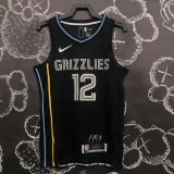 Memphis Grizzlies Honor Edition Black #12 MORANT 1:1 Quality NBA Jerseys