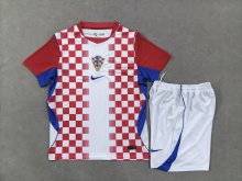 Croatia Home Kids  Fans 1:1 Quality Soccer Jersey   26-27（2026）