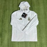 Argentina Windbreaker  Interchange Jacket Black  White 1:1 Quality Soccer Jersey  25-26
