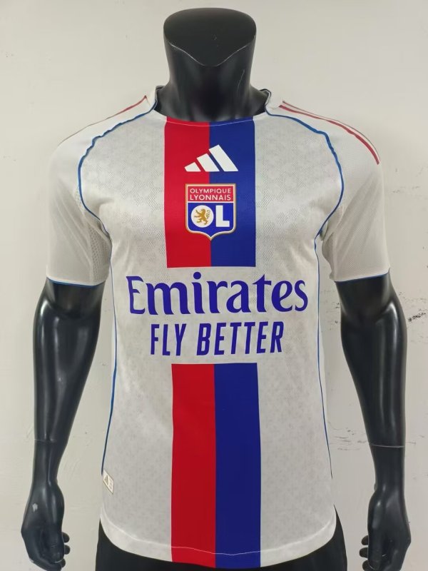 Olympique Lyonnais（OL）Home player 1:1 Quality Soccer Jersey 25-26