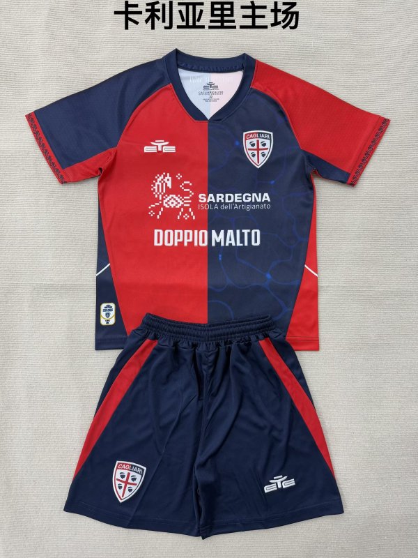 Cagliari Calcio Home Fans (kids and man ) 1:1 Quality Soccer Jersey 25-26
