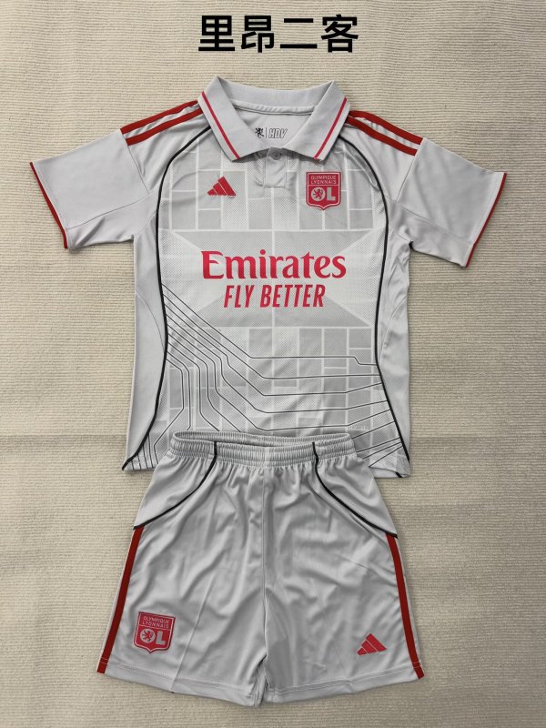 Olympique Lyonnais（OL) Third Away (kids and man ) 1:1 Quality Soccer Jersey  25-26