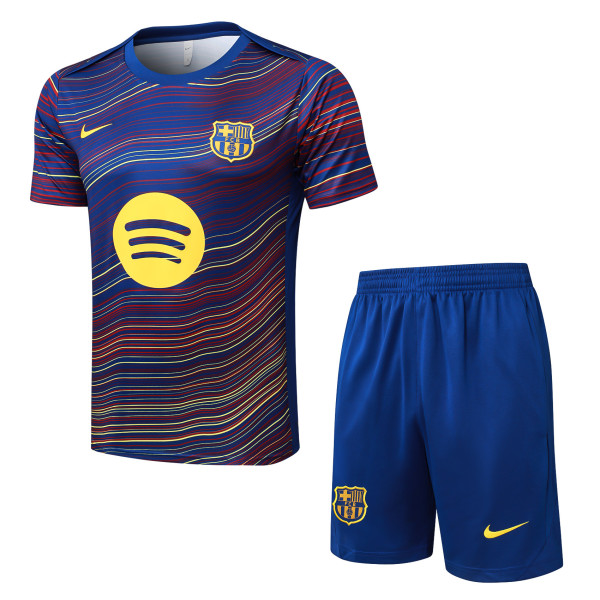 Barcelona Training clothing set Blue Red 1:1 Quality Soccer Jersey  25-26