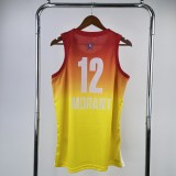 Memphis Grizzlies ALL-STAR Yellow #12 MORANT 1:1 Quality NBA Jerseys 2023