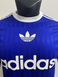 clover  player  t-shirt blue white 1:1 Quality Soccer Jersey  25-26