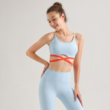 yoga clothes  Bleached Strap Hidden Blue/George Blue Strap Set