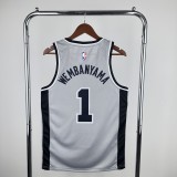 San Antonio Spurs Grey #1 WEMBANYAMA 1:1 Quality NBA  Season Jerseys 2021