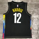 Brooklyn Nets City Edition graffiti Black #12 HARRIS 1:1 Quality NBA  Season Jerseys 2021