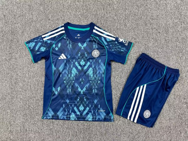 Leicester City Away Kids  1:1 Quality Soccer Jersey  25-26